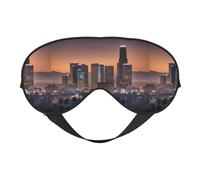 Masque de sommeil à imprimé horizon de Los Angeles, couverture douce et respirante pour les voyages, le travail de nuit et la méditation