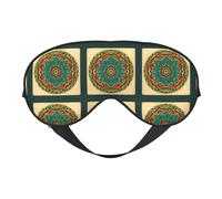 Masque de sommeil à imprimé mandala, doux et respirant pour les voyages, le travail de nuit et la méditation