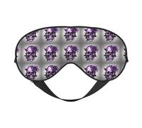 Masque de sommeil à imprimé rose violette et tête de mort, couverture douce et respirante pour les voyages, le travail de nuit et la méditation