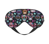 Masque de sommeil à imprimé tête de mort, couverture douce et respirante pour les voyages, le travail de nuit et la méditation