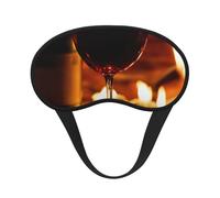 Masque de sommeil à imprimé vin rouge pour homme et femme pour une obscurité totale, réduit les gonflements des yeux
