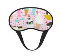 Masque de sommeil à la crème glacée douce pour adultes, masque occultant confortable pour les yeux, bloque la lumière pour les voyages, le yoga