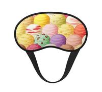 Masque de sommeil à la crème glacée pour adultes, masque occultant confortable pour les yeux, bloque la lumière pour les voyages, le yoga