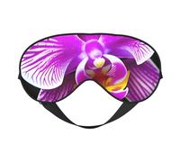 Masque de sommeil à la fleur d'orchidée, masque pour les yeux 100 % soie de mûrier naturelle avec couvre-yeux ultra doux pour dormir, voyage, sieste