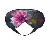 Masque de sommeil à motif de belles fleurs pour homme et femme - Masque pour les yeux double face avec sangle réglable, doux et soyeux, bloque la lumière et respirant, pour voyage, sieste, travail de