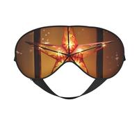 Masque de sommeil à motif d'étoile de Noël pour homme et femme - Masque pour les yeux double face avec sangle réglable, doux et soyeux, bloque la lumière et respirant, pour voyage, sieste, travail de