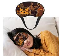 Masque de sommeil à motif ethnique africain, masque pour les yeux occultant doux avec sangle réglable, protection confortable pour les yeux pour femmes et hommes, repos profond, voyage, travail, maiso