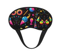 Masque de sommeil à motif géométrique - Couverture souple pour les yeux - Sans pression pour dormir - Masques pour les personnes dormant sur le côté