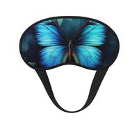 Masque de sommeil à motif papillon bleu pour dormir sur le côté, masque de sommeil occultant pour homme et femme, masque de sommeil sans pression, doux, respirant, confortable pour dormir la nuit