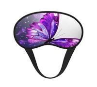 Masque de sommeil à motif papillon violet aquarelle pour dormir sur le côté, masque de sommeil occultant pour homme et femme, masque de sommeil sans pression, doux, respirant, confortable pour dormir