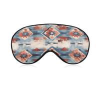 Masque de sommeil à motifs aztèques aquarelle, masque de sommeil occultant doux, bandeau pour les yeux, idéal pour une sieste profonde en voyage.