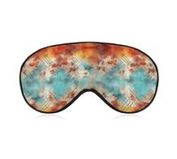 Masque de sommeil à motifs aztèques aquarelle, masque de sommeil occultant doux, bandeau pour les yeux, idéal pour une sieste profonde en voyage.