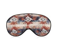 Masque de sommeil à motifs aztèques aquarelle, masque de sommeil occultant doux, bandeau pour les yeux, idéal pour une sieste profonde en voyage.