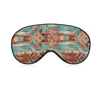 Masque de sommeil à motifs aztèques aquarelle, masque de sommeil occultant doux, bandeau pour les yeux, idéal pour une sieste profonde en voyage.