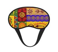 Masque de sommeil à motifs nationaux africains pour adultes, occultant, masque confortable bloquant la lumière pour les voyages, le yoga