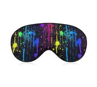 Masque de sommeil à motifs néon, masque occultant doux, bandeau pour les yeux pour une sieste de voyage ou un sommeil profond.