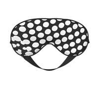 Masque de sommeil à pois noirs et blancs, 100 % soie de mûrier naturelle, avec couvre-yeux ultra doux pour dormir, voyager, sieste