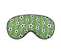 Masque de sommeil à rayures vertes et étoiles de football, masque de sommeil occultant doux, bandeau pour les yeux, idéal pour une sieste profonde en voyage.