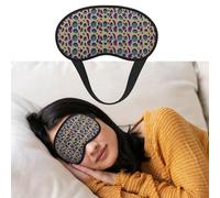 Masque de sommeil à répétition et motif pour femmes et hommes, doux et confortable, avec sangle réglable pour voyage, yoga, sieste