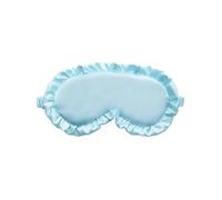 Masque de sommeil à volants en soie doux pour les yeux - Cache-yeux multicolore - Cache-yeux occultant pour femme et homme pour mieux dormir (vert frais)