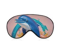 Masque de sommeil abstrait animal dauphin masque de sommeil avec sangle réglable pour les yeux de voyage ombre à paupières couvre-yeux doux patchs pour dormir yoga