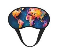 Masque de sommeil abstrait avec carte du monde pour dormir sur le côté, masque de nuit bloquant la lumière, masque pour les yeux pour femmes et hommes, ombre douce et confortable pour les voyages, la