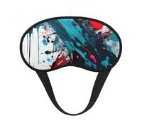 Masque de sommeil abstrait avec imprimé éclaboussures de peinture pour homme et femme pour une obscurité totale, réduit les gonflements des yeux