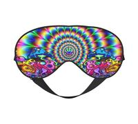 Masque de sommeil abstrait champignon coloré imprimé mandala masque pour les yeux masque pour les yeux couverture des yeux pour dormir nuit voyage avion Ues