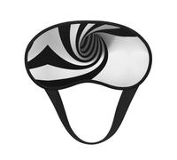 Masque de sommeil abstrait en forme de cercle - Couverture soyeuse en satin doux - Sangle élastique - Pour homme et femme