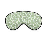 Masque de sommeil abstrait feuilles de goutte masque pour les yeux de sommeil bandeau avec sangle réglable aquarelle vert floral couverture douce pour les yeux pour bloquer les lumières