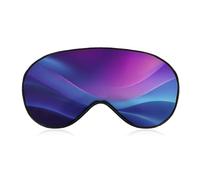 Masque de sommeil abstrait fluide avec tourbillons violets et bleus pour homme et femme avec sangle réglable pour voyage, yoga, sieste, travail
