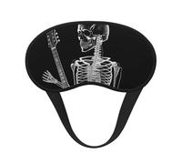 Masque de sommeil abstrait pour homme et femme - Motif crâne et squelette - Doux et confortable - Pour voyage, yoga, sieste, travail