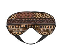 Masque de sommeil africain en tissu de boue tribal pour homme et femme Impression double face en soie douce