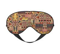 Masque de sommeil africain en tissu patchwork pour les yeux bloquant la lumière de nuit Cadeau essentiel pour homme et femme