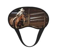 Masque de sommeil American West Rodeo pour femmes et hommes, masque pour les yeux pour dormir, masque de sommeil bloquant la lumière avec sangle élastique, bandeau pour les yeux pour la sieste en av