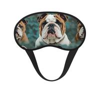 Masque de sommeil amusant avec bouledogue anglais pour dormir sur le côté, masque occultant pour les yeux pour homme et femme, masque de sommeil sans pression, doux, respirant, confortable pour dormir