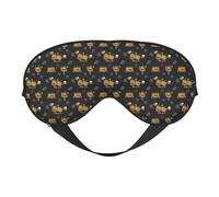 Masque de sommeil amusant avec impression sorcière pour toutes les occasions avec sangle réglable double face, parfait pour les quarts de travail et les voyages