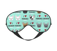 Masque de sommeil amusant avec imprimé chien - Masque pour les yeux - Masque pour les yeux - Pour dormir la nuit - Voyage en avion