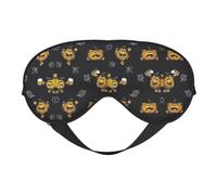 Masque de sommeil amusant avec imprimé sorcière pour Halloween, confortable avec sangle réglable, couverture des yeux occultante douce