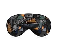 Masque de sommeil amusant pour femme homme, points créatifs intéressants et figures géométriques, masque pour les yeux bandeau doux pour dormir, sangle élastique réglable, occultant, cache-œil pour