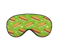 Masque de sommeil amusant pour les amateurs de hot-dogs, masques pour les yeux super doux avec sangle réglable, aide au sommeil ultime, bandeau pour les yeux, détendez-vous et soulagez votre fatigue,