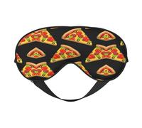Masque de sommeil anti-lumière à pizza réglable confortable doux réversible pour repos de nuit