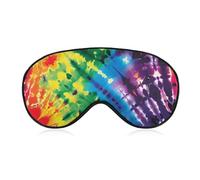 Masque de sommeil arc-en-ciel tie-dye coloré, masque de sommeil occultant doux, bandeau pour les yeux pour une sieste de voyage ou un sommeil profond