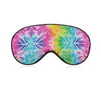 Masque de sommeil arc-en-ciel tie-dye coloré, masque de sommeil occultant doux, bandeau pour les yeux pour une sieste de voyage ou un sommeil profond