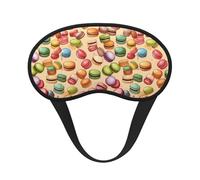 Masque de sommeil aromatisé macaron biscuit 100 % bloquant la lumière pour les yeux, masque de sommeil unisexe pour voyage/sieste