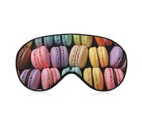 Masque de sommeil aromatisé macaron biscuit pâtissières, masque pour les yeux bloquant la lumière, masque pour les yeux pour les personnes dormant sur le côté, sans pression, doux, bandeau pour les