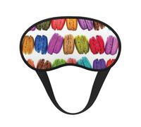 Masque de sommeil aromatisé macaron biscuit pour adultes, occultant, masque confortable bloquant la lumière pour les voyages, le yoga