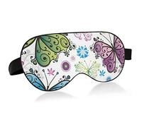 Masque de sommeil Art Butterfly Night Eye Shade Cover Soft Comfort Blindfold Blockout Light Sangle réglable pour hommes femmes