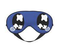Masque de sommeil aux yeux noirs et aux yeux tristes, motif dessin animé, blocage de la lumière, bandeau pour les yeux, protection des yeux de nuit, doux, sans pression, avec sangle élastique, pour l