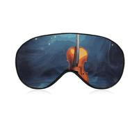 Masque de sommeil avec affiche de violon pour homme et femme avec sangle réglable - Doux et respirant - Occultant - Antidérapant - Essentiels de voyage